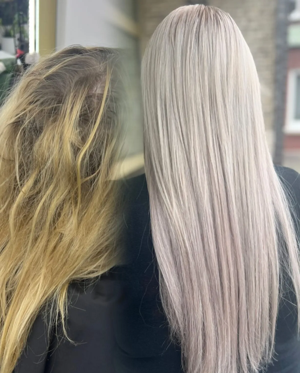 Öncesi-Sonrası: Kül sarısı düz ve uzun