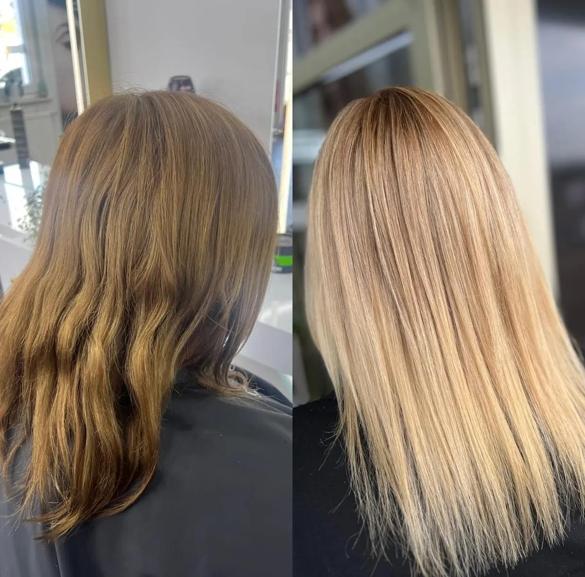 Öncesi-Sonrası: Uzun sarı saç styling