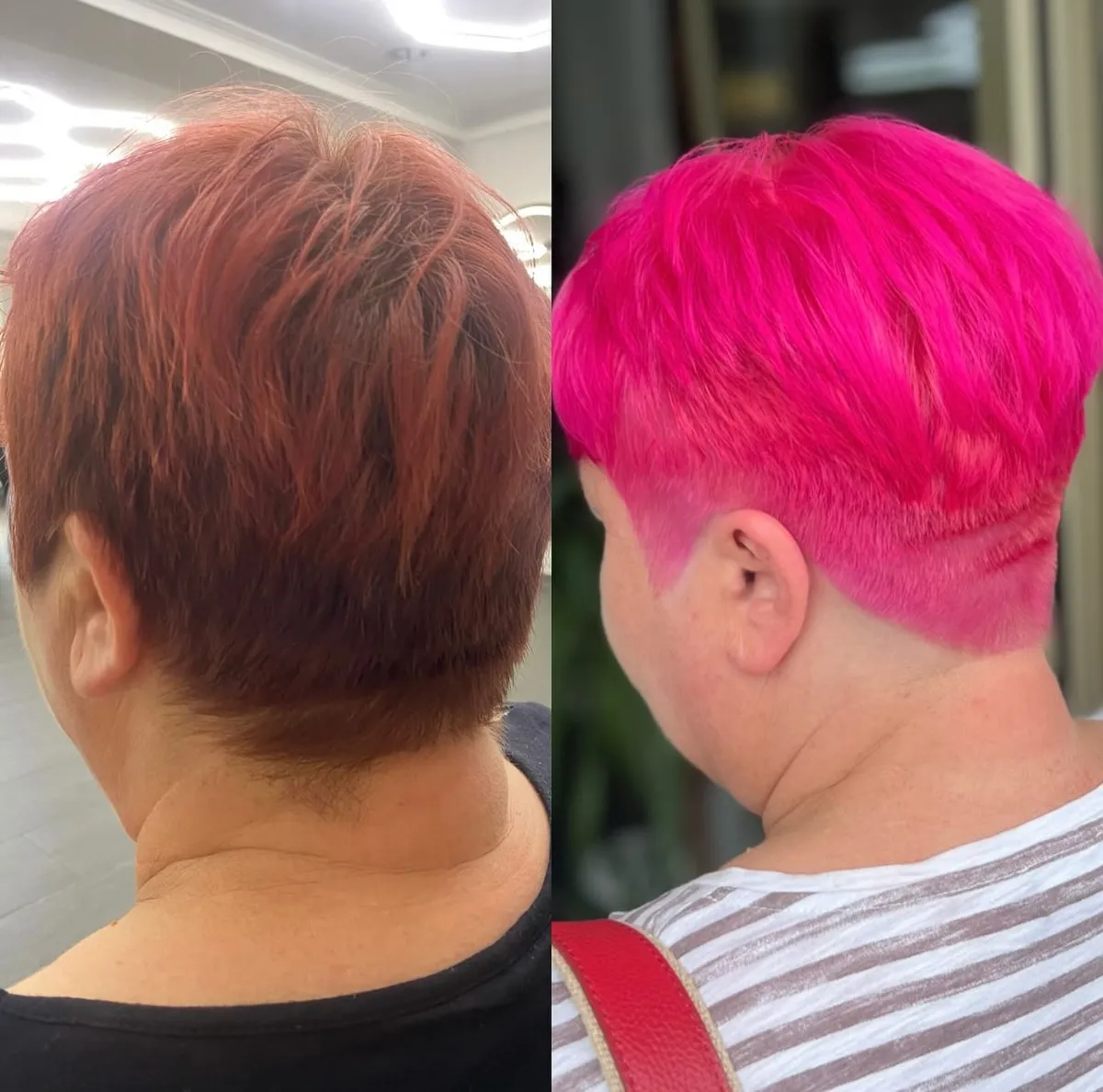 Öncesi-Sonrası: Platin sarısı orta uzunluk